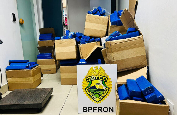 Polícia Militar apreende 488 quilos de maconha em Ouro Verde do Oeste