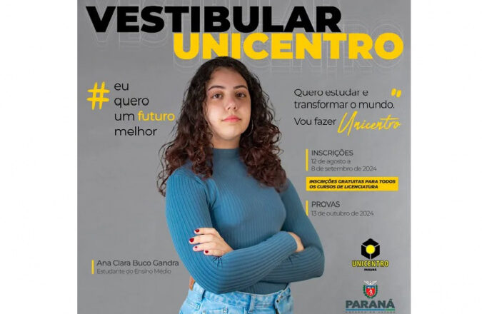 Unicentro abre nesta segunda-feira as inscrições para o vestibular 2025